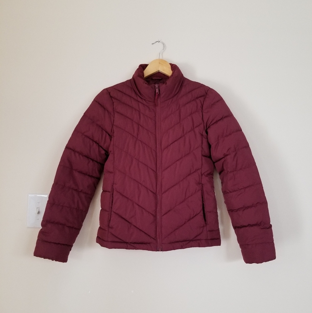 Gap burgundy puffer jacket- XS